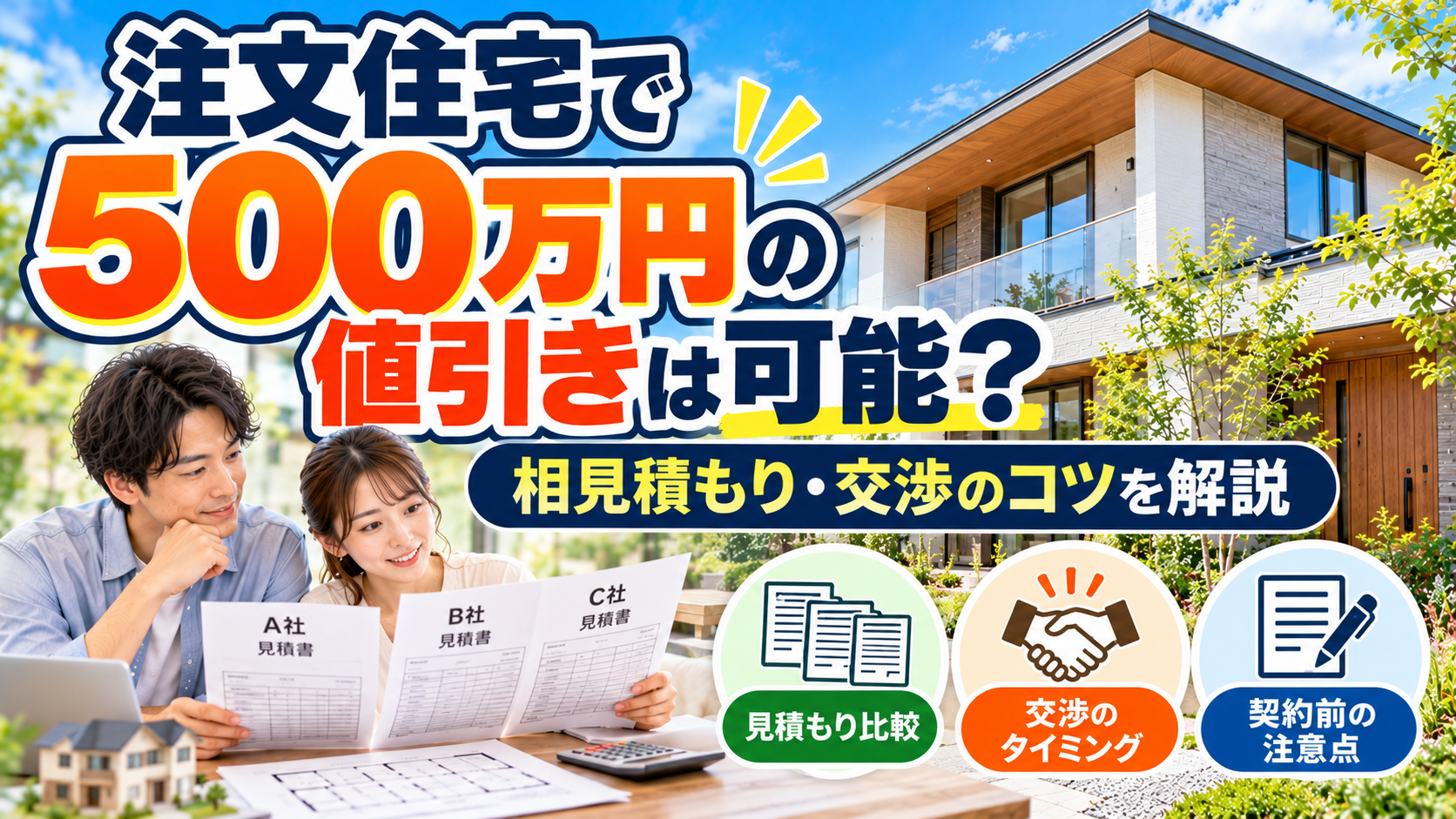 注文住宅 500万円 値引き